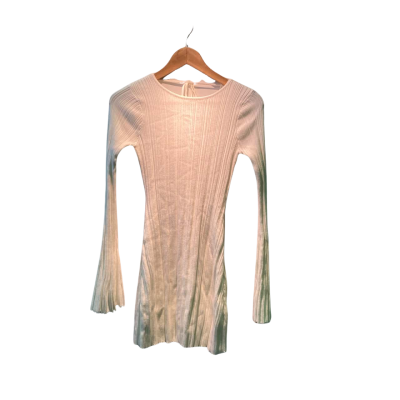 Subtitled Womens  Size S Long Sleeve Dress White 
