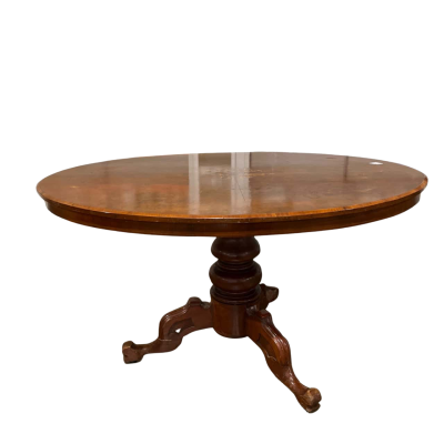 Vintage Table with Wooden Inlays