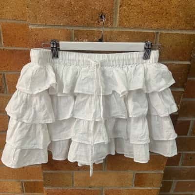 Cotton On Womens  Size 12 Mini Skirt White 