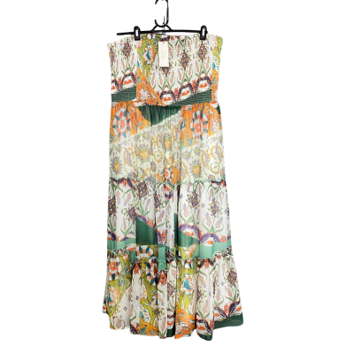 City Chic Women's Maxi Bilbao Smocked Dress Plus Size M Multicoloured 