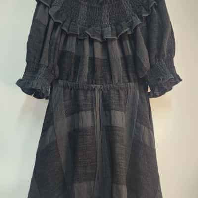 Shona Joy Womens  Size 8 Off The Shoulder Dress Black  