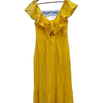 City Chic Womens Size S Maxi Dress Yellow (5)
