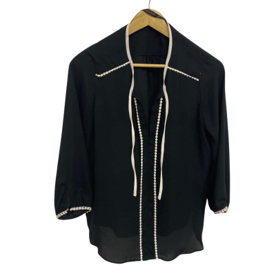 Zara Womens  Size L Black Top