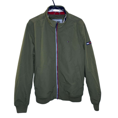 Tommy Jeans Mens Bomber Size L Olive Green