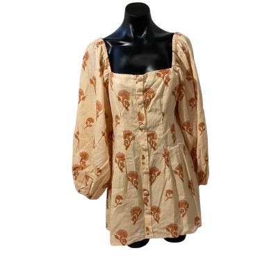 Sabo Skirt Womens  Size L Casual Dress Brown / Cream / Floral 