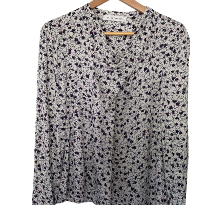 Skin and Threads Womens  Size 1 Blouse White/Blue / Multicoloured 