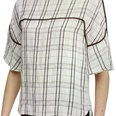 Calvin Klein Plaid Blouse