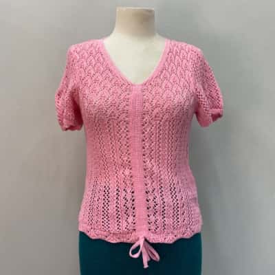ONLY Womens  Size M Knitted Top Lolly Pink  