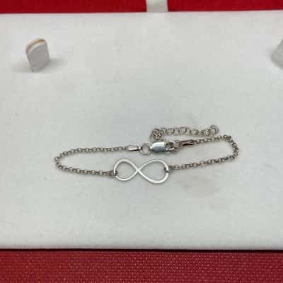  Womens Bracelet Silver infinity sign 925 stamped 