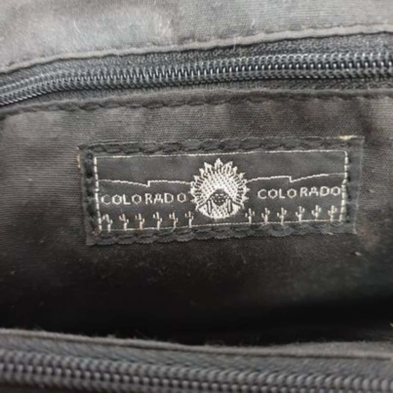 Colorado Smart & Trendy Womens Crossbody Black Leather Double Pouch Pocket Front Shoulder Bag