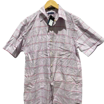 Milamo Collection Oxford Cotton Mens  Size S Button Up Short Sleeve Shirt