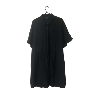 Women’s City Chic  Size L Button Up Top Black  