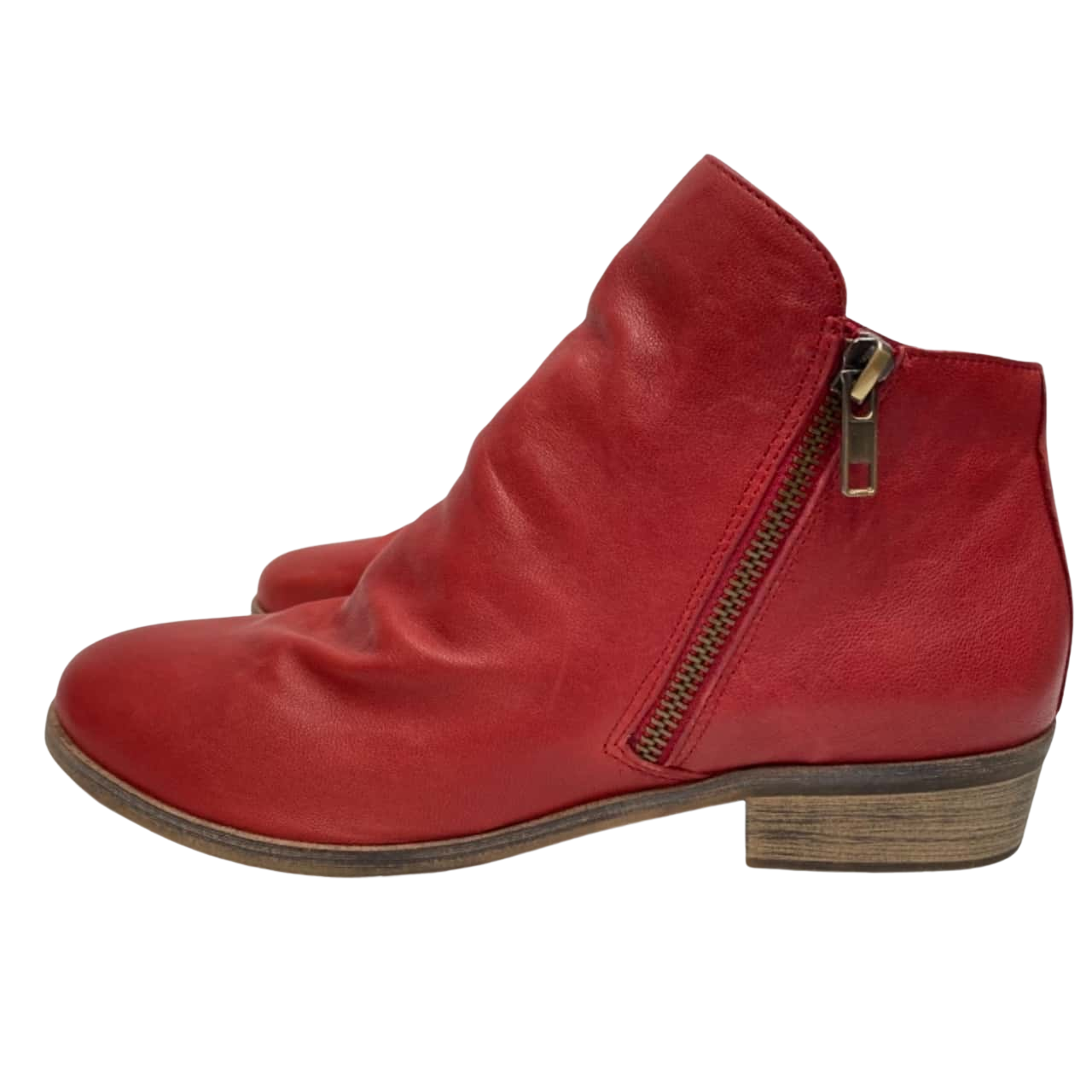Womens SIZE 39 Red Leather Ankle Boots Django and Juliet RRP 199(s)