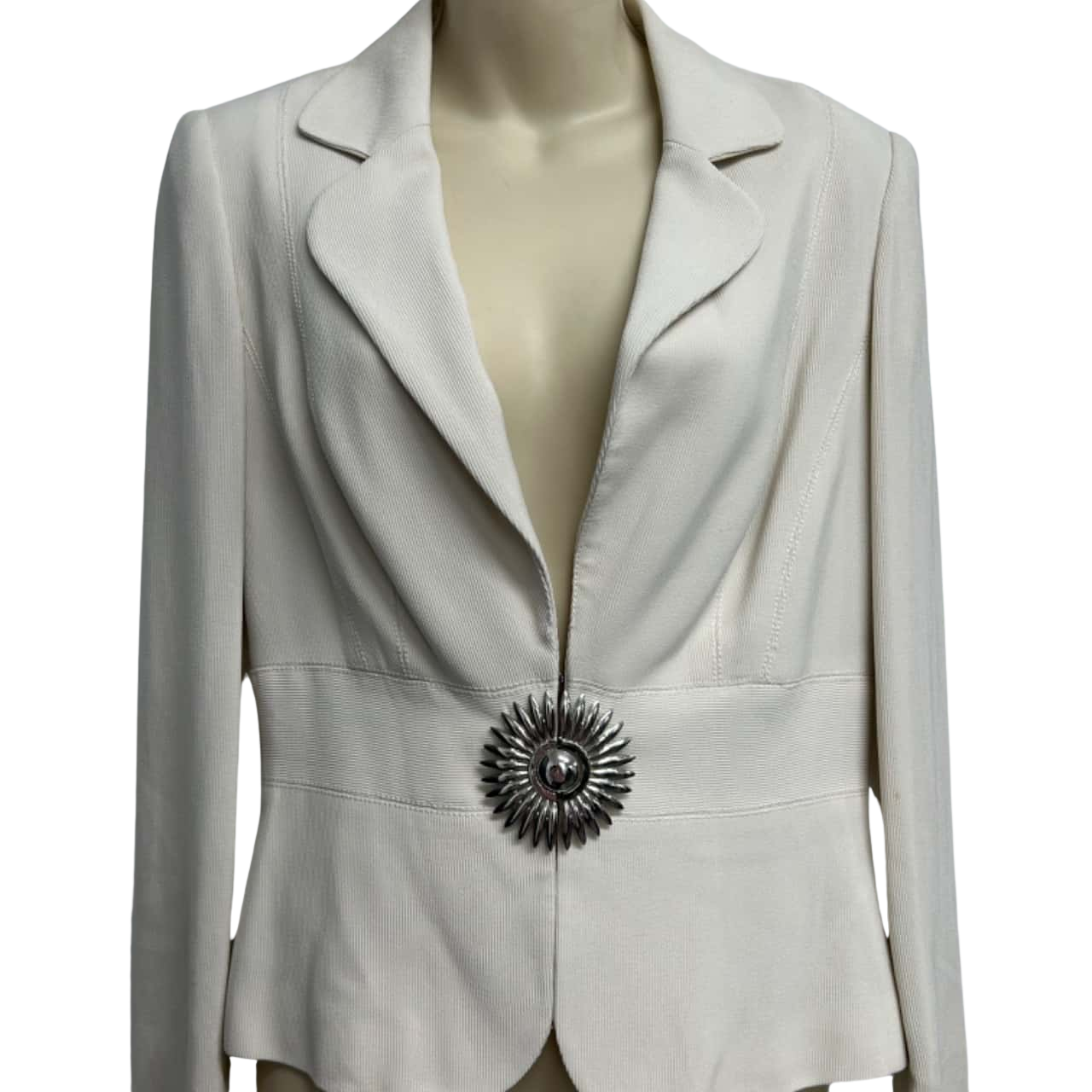 Blazer Femme Vintage Evan Picone - Taille 12, 1 Bouton, Occasion En Très Bon état
