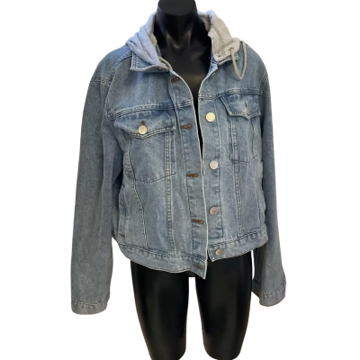 You + All Womens  Size 24 Denim Jacket Blue / Grey 