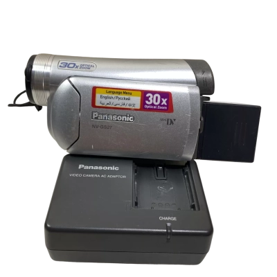 vintage Panasonic MiniDV camcorder, model NV-GS27. 