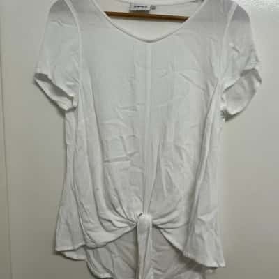 Jeanswest Women's Size 8 3/4 Sleeve Shirt - White 