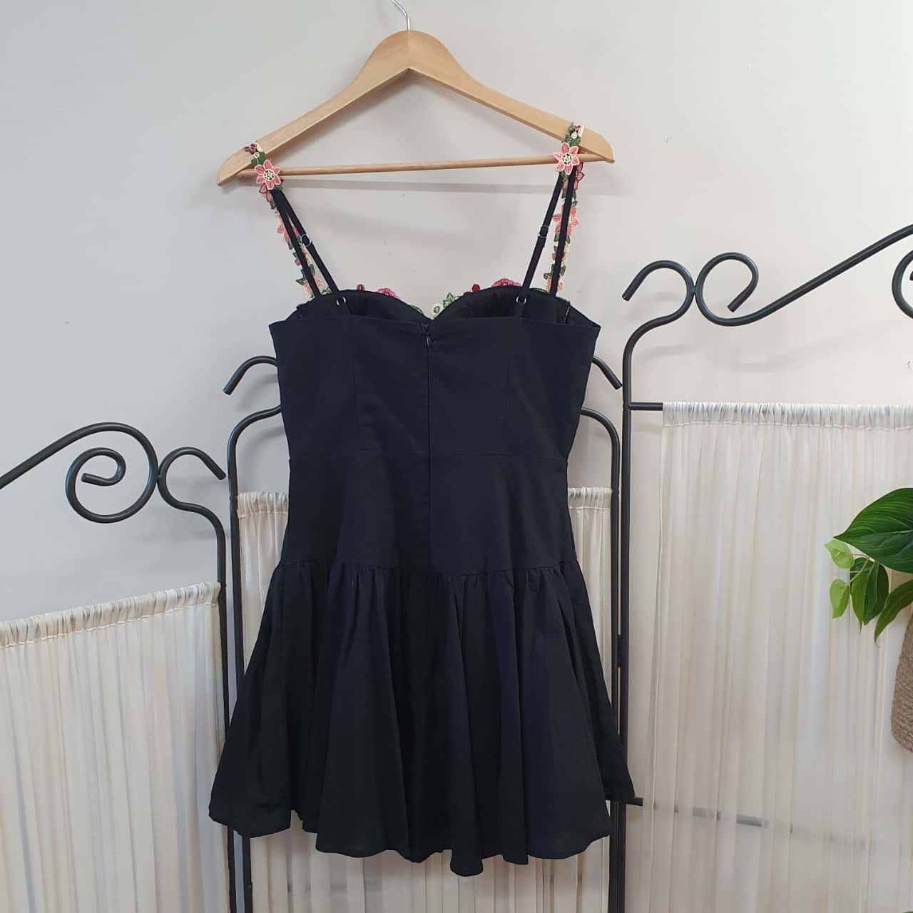 Angel Biba Women's Size 8 Shoestring Strap Black Mini Dress - New With Tags(s) | Salvos Stores Angel Biba Women's Size 8 Shoestring Strap Black Mini Dress - New With Tags(s) | Salvos Stores