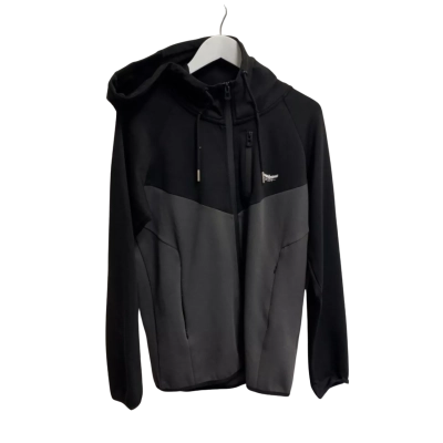 PLOT Mens Size M Front Zipper / Hood Jacket Black  / Grey 
