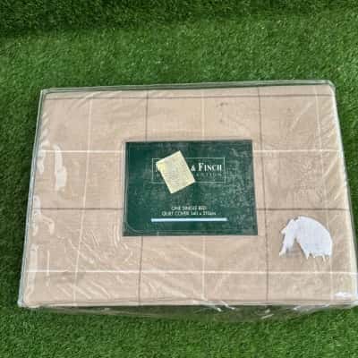Morgan & Finch Stone Single Bed Quilt cover (New)