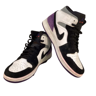 Nike Unisex  Size 9 / 42.5 Air Jordan Sneakers Black  / Purple / White 