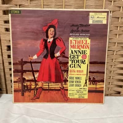 Vintage vinyl LP record of the Original Lincoln Center Cast Annie Get Your Gun Ethel Merman