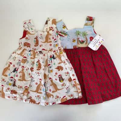 Something Sweet Handmade Christmas Dresses Size 1/2