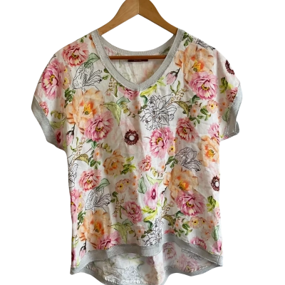 “La Strada” Womens  Sleeveless Shirt - Size S -Floral 