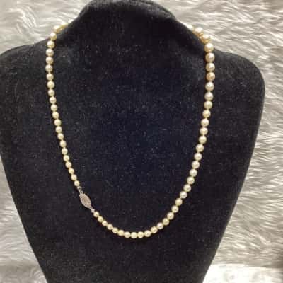  Womens Vintage Faux Pearl Necklace 