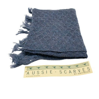 BNWT Kntweave Woolen Womens  Size S Grey / Silver Scarf 140 x 23 cm
