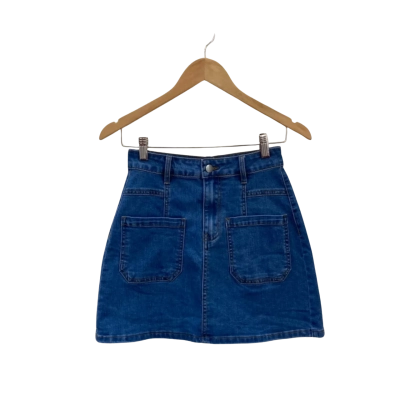 Billy J Womens  Size 6 Denim Mini Skirt Blue 