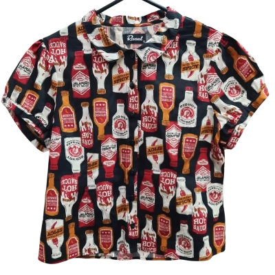 REVIVAL Size 12 'Hot Sauce' Short Sleeve Shirt