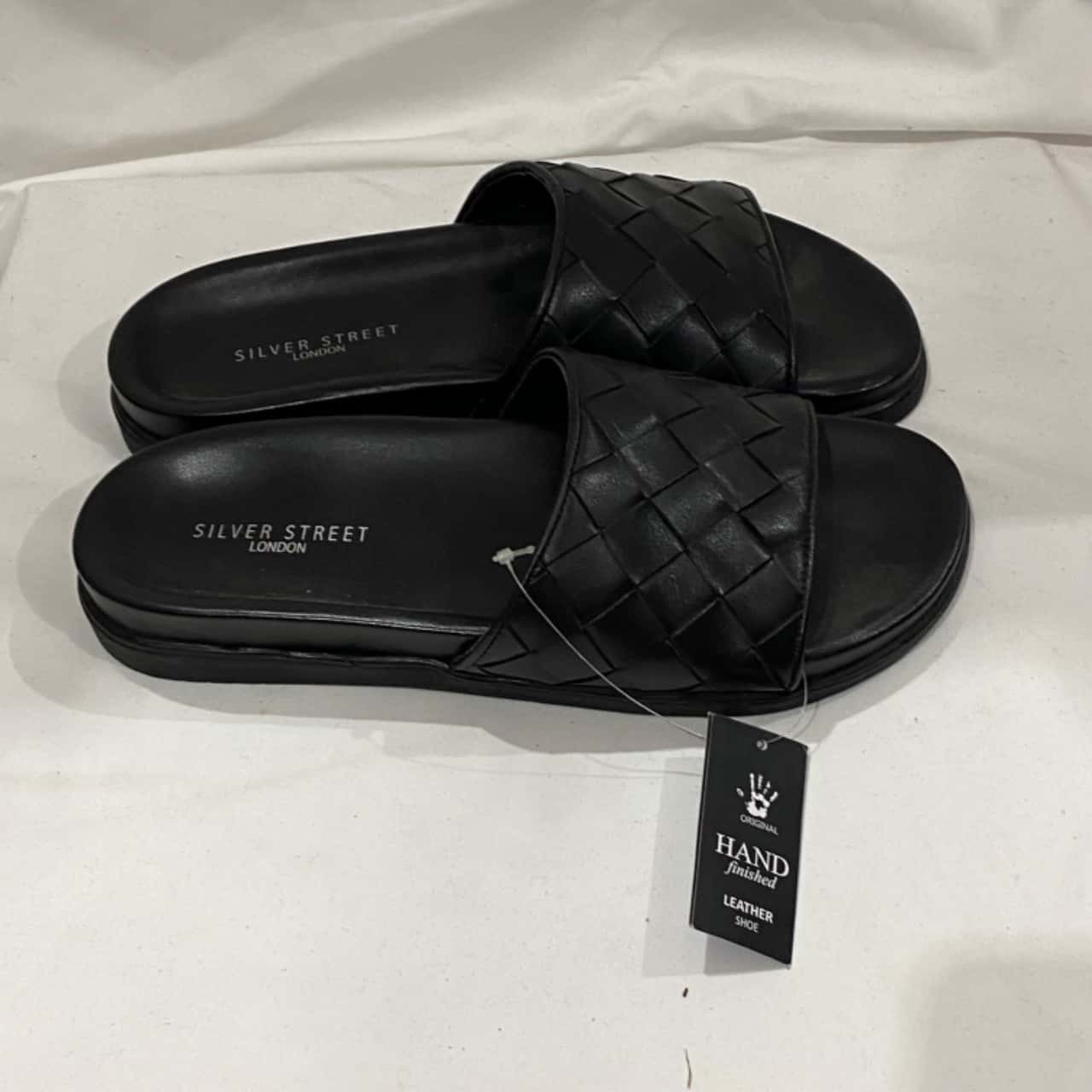 Silver Street London Leather Slip On Shoes BNWT Womens Size 7 SILVER STREET LONDON BLack Leather Slides  main image 3