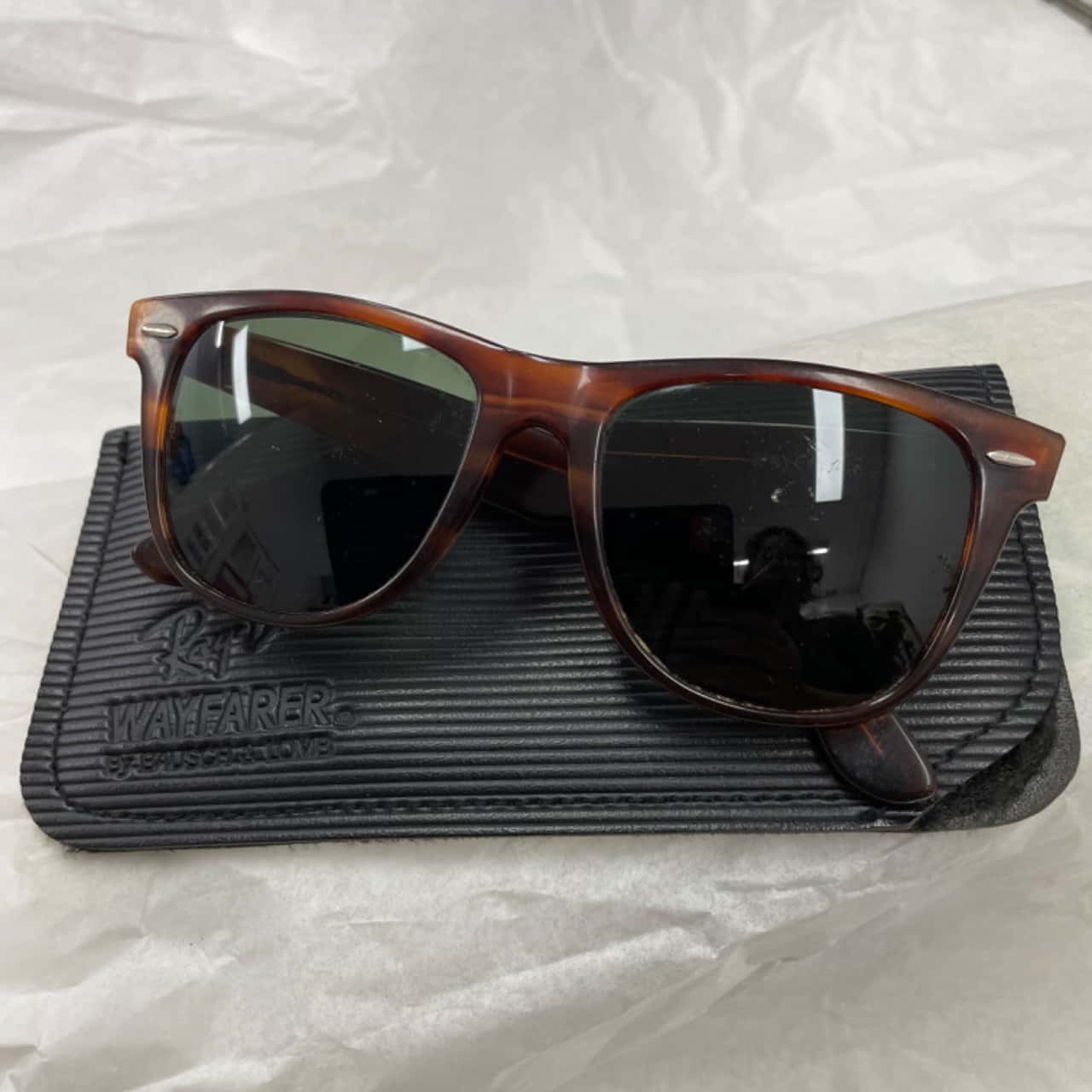 RayBan Vintage 80s B&L WAYFARER II USA製 Vintage B&L Ray Ban USA Wayfarer II 54mm Black & white