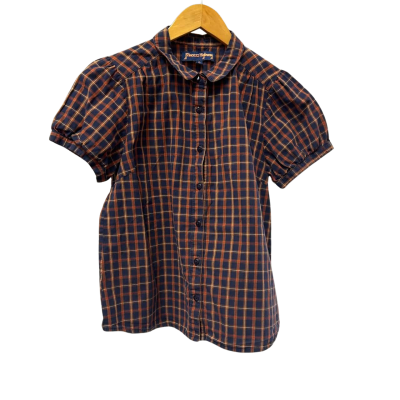 Princess Highway Womens  Size 10 Short Sleeve Top Plaid 