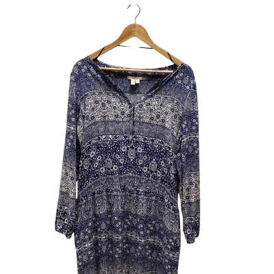 Esprit Womens  Size 14 Blue Pattern Dress