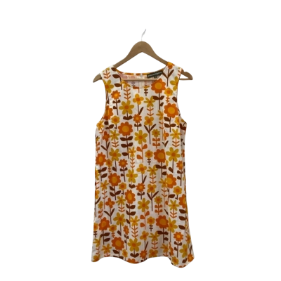 Princess Highway Womens  Size 10 Sleeveless Floral Dress Yellow / Orange / Brown