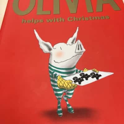 Olivia helps with Christmas 