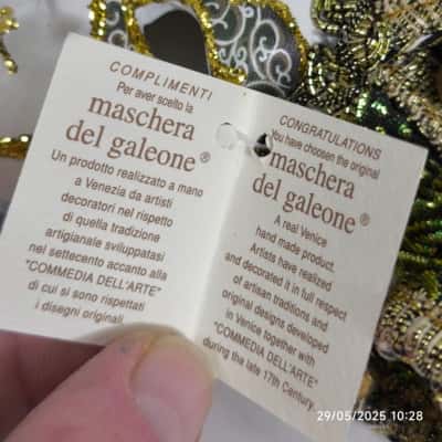 Genuine Venezia Mask Decoration Small 