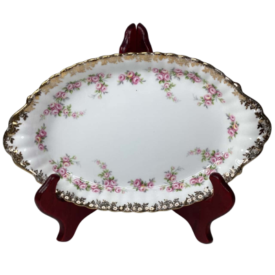 Royal Albert Dimity Rose Tray for creamer and sugar