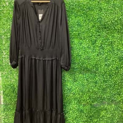 Basque Womens  Size 16 Long Sleeve Dress Black  