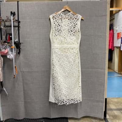 Rebecca Vallance Womens  Size 12 Cocktail Dress White 