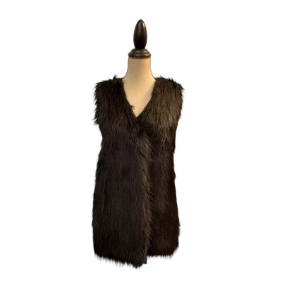 Calvin Klein Womens Size M Open/Vest Jacket Black