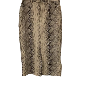 Zara Womens Midi Skirt Animal print 