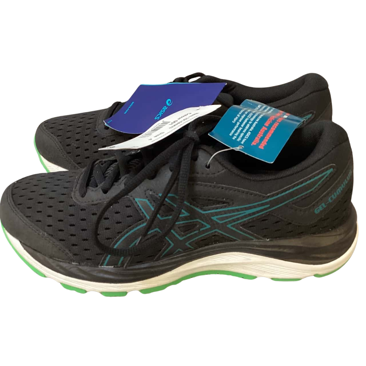 Asics Kids Size 4 Shoes Black / Multicoloured