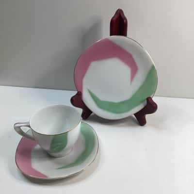 Noritake 50’s Trio - pink and green