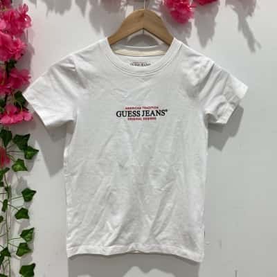 Guess Womens Slim Fit T-shirts Size XS White 
