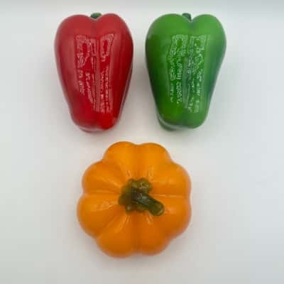 3 x Glass Vegetables 