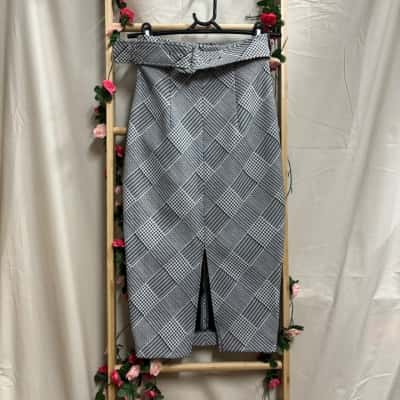 Womens Sheike Checkered Pencil Skirt Size 6