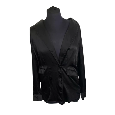 Silk Laundry Womens  Size S Black  